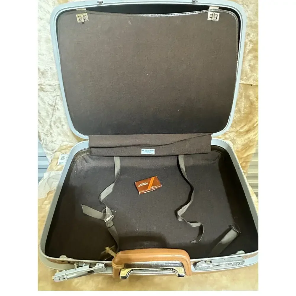 Vintage Samsonite Hard Shell Luggage Profile Spicewood Suitcase orig box no key